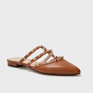 FRENCH SOLE Cognac Davina Slides
